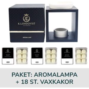 PAKET: Aromalampa + Vaxkakor 18 st. (3 olika dofter)