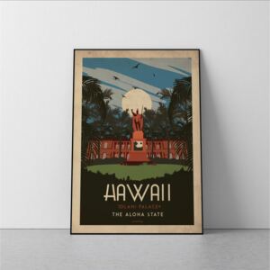 Art deco - Hawaii - World collection poster - A4
