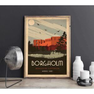 Borgholm - Art deco poster - A4