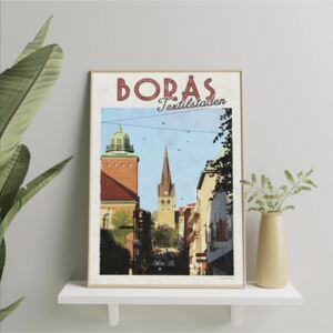 Borås Poster - Vintage Travel Collection - A4