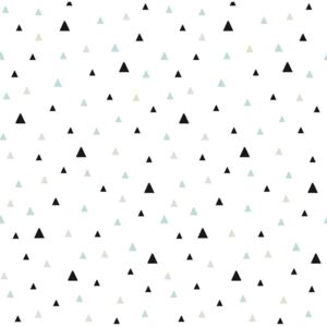 SMALL TRIANGLES BLACK AND MINT Non woven / Easy up-tapet