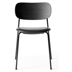 Menu Co Chair Dining Chair - Black Steel Base, Dakar 0842 Seat/Black Oak Back/Foam CAL117