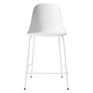 Menu Harbour Side Counter Chair - Light Grey Steel Base, White Shell