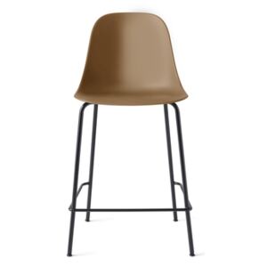 Menu Harbour Side Counter Chair - Black Steel Base, Khaki Shell
