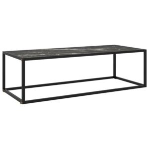VidaXL Soffbord med svart marmor glas 120x50x35 cm