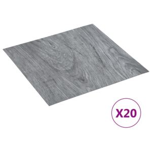 VidaXL Självhäftande golvplankor 20 st PVC 1,86 m² ljusgrå