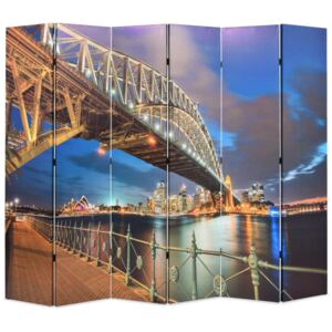 VidaXL Hopfällbar rumsavdelare Sydney Harbour Bridge 228x170 cm