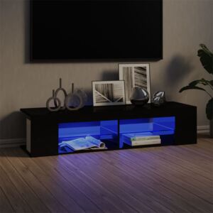 VidaXL TV-bänk med LED-belysning svart högglans 135x39x30 cm