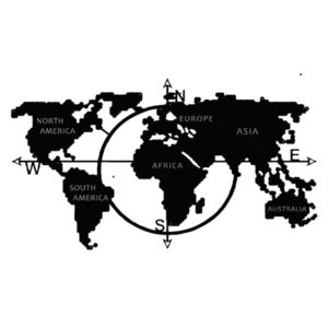 Väggdekor Världskarta Kompass Serie