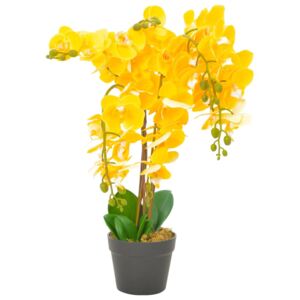 VidaXL Konstväxt Orkidé med kruka 60 cm gul