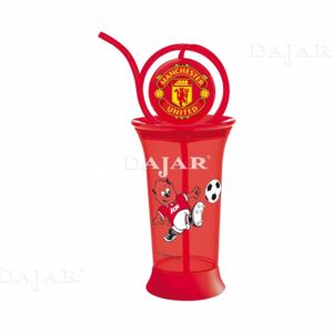 Vattenflaska med sugrör Manchester United 380ml