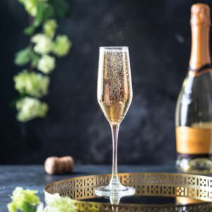 Set om 6 champagne glas Celeste Golden Chameleon 160 ml LUMINARC
