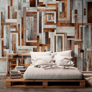 DecorDecor Fototapet - Labyrinth of wooden planks