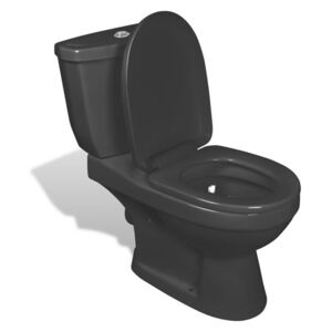 VidaXL Toalettstol med cistern svart
