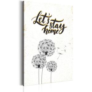 Canvas Tavla - My Home: Let's stay home - 80x120