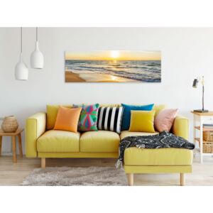 Scandinavian Artstore Tavla - Calm Waves (1 Part) Narrow Golden - 150x50 Cm