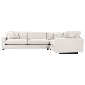 Valen | L-soffa | Dun | 4-sits | Vit | Linneblandning