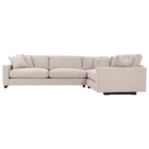 Valen | L-soffa | Dun | 4-sits | Beige | Linneblandning