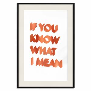 Decorativa Posters: If You Know What I Mean [Deco Poster - Copper]