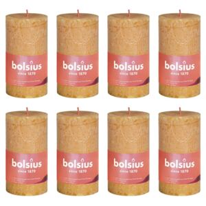 Bolsius Rustika blockljus Shine 8-pack 100x50 mm honungsgul