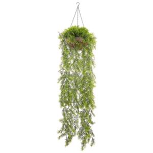 Konstgjord Hängande Växt Grön Syntetisk 150 cm Lång Konstväxt i Jute Korg Beliani