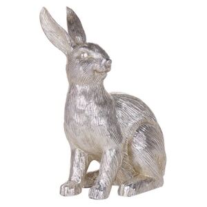 Dekorativ figur kanin silver HATTEN Beliani