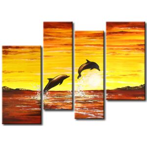 Målning Delfiner