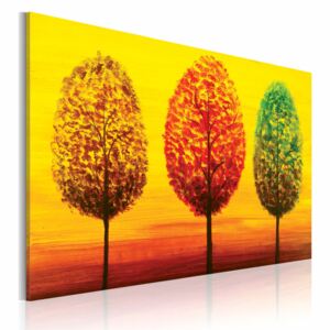Canvastavla Fyra årstiders träd