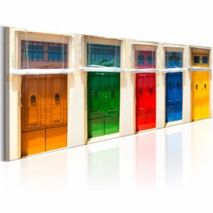 Målning Colourful Doors