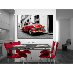 Canvastavla Cuban Classic Car (Red)