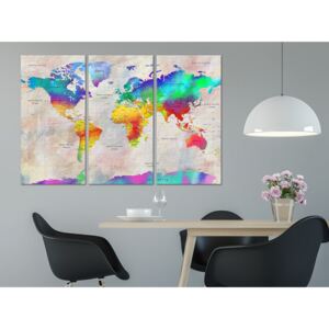 Konst World Map: Rainbow Gradient