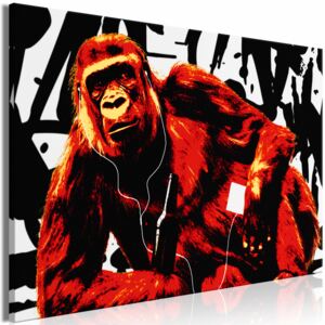 Konst Pop Art Monkey (1 Part) Narrow Red