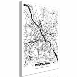 Canvastavla City Plan: Warszawa (1 Part) Vertical