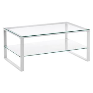 Soffbord NAVIS 55x90 vit/transparent glas