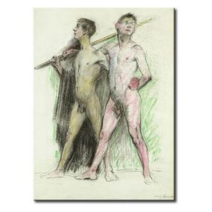 Konst Study of two male figures