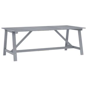 VidaXL Trädgårdsbord grå 206x100x74 cm massivt akaciaträ