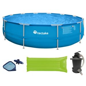 Tectake 403825 swimming pool merina - blå