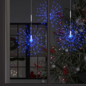 Utomhusbelysning fyrverkerier 10 st blå 50cm 1400 lysdioder