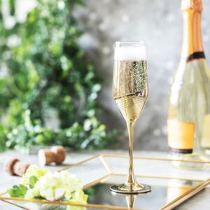 Set om 6 champagne glas Celeste Golden Ring 160 ml LUMINARC