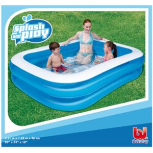 Bestway Rektangulär pool 211x132x46 cm blå