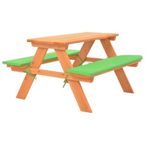 VidaXL Picknickbord för barn med bänkar 89x79x50 cm massivt granträ