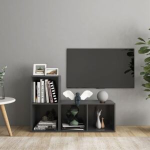 VidaXL TV-skåp 2 st grå 72x35x36,5 cm spånskiva