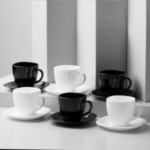Kaffeservis Carine White&Black 220ml