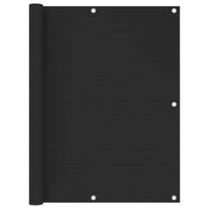 VidaXL Balkongskärm svart 120x600 cm HDPE